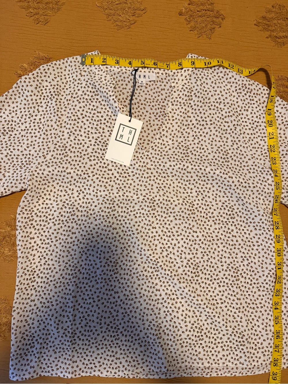 THML Cream Blouse with Brown Dot Print - Picture 6 of 7
